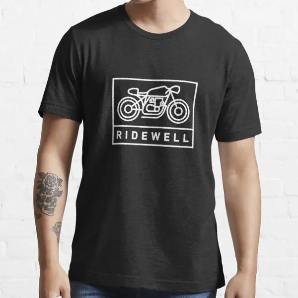 

RIDEWELL Logo White t shirt for Cagiva BMW Bimota CCM YMHAHA DUCATI SYM