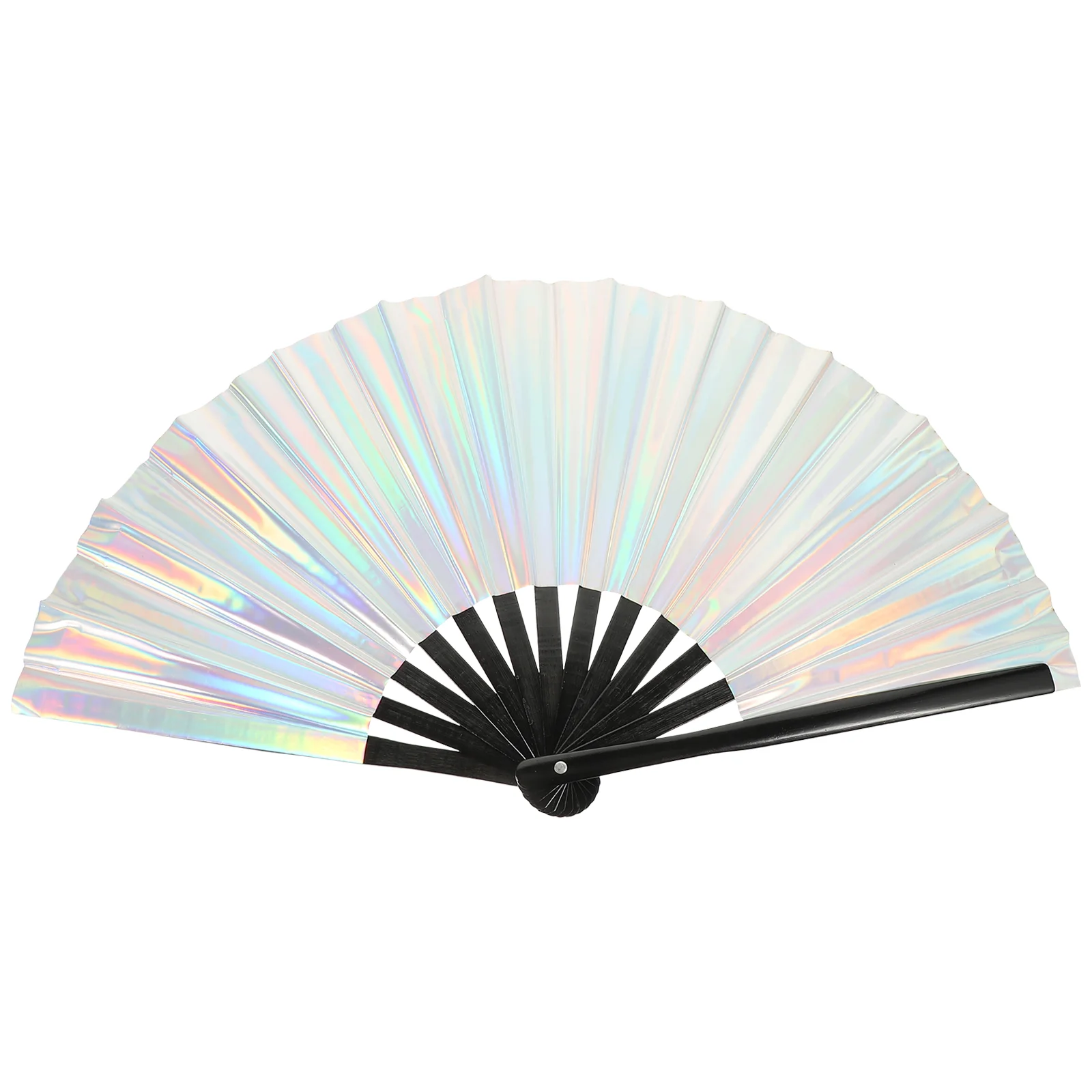 

Handhelf Fan Folding Fans Handheld Wedding Photo Props Rave Foldable Pvc Festival