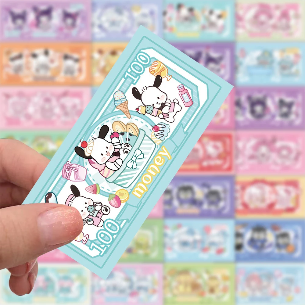 28 шт. забавные бумажные наклейки Sanrio с героями мультфильмов милые Hello Kitty Kuromi