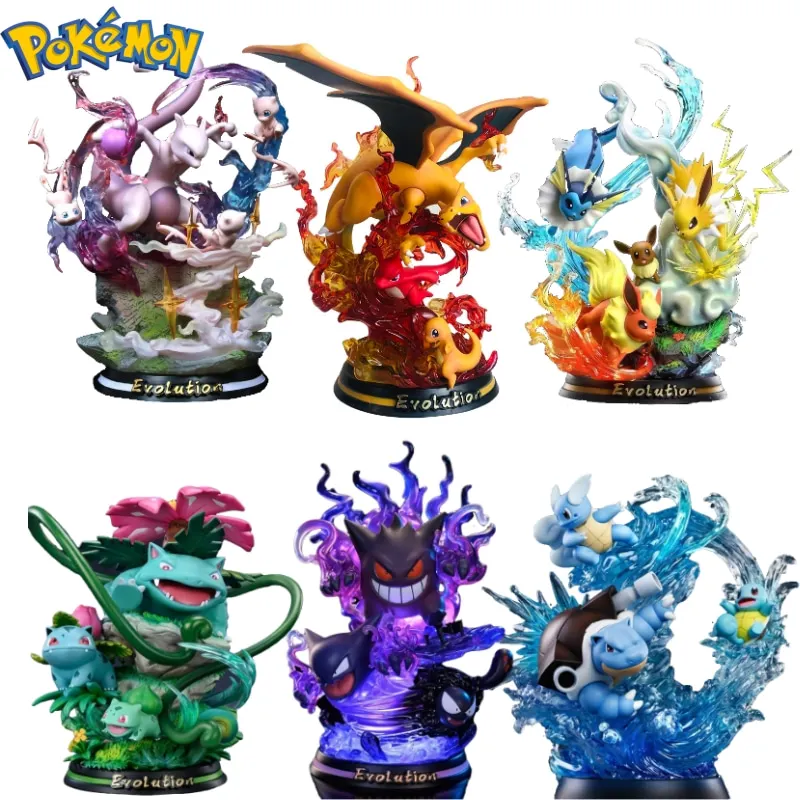 

Pokemon Action Figure Japanese Anime Pokémon Classic Character Charmander Blastoise Venusaur Glowing Figure Toys For Children