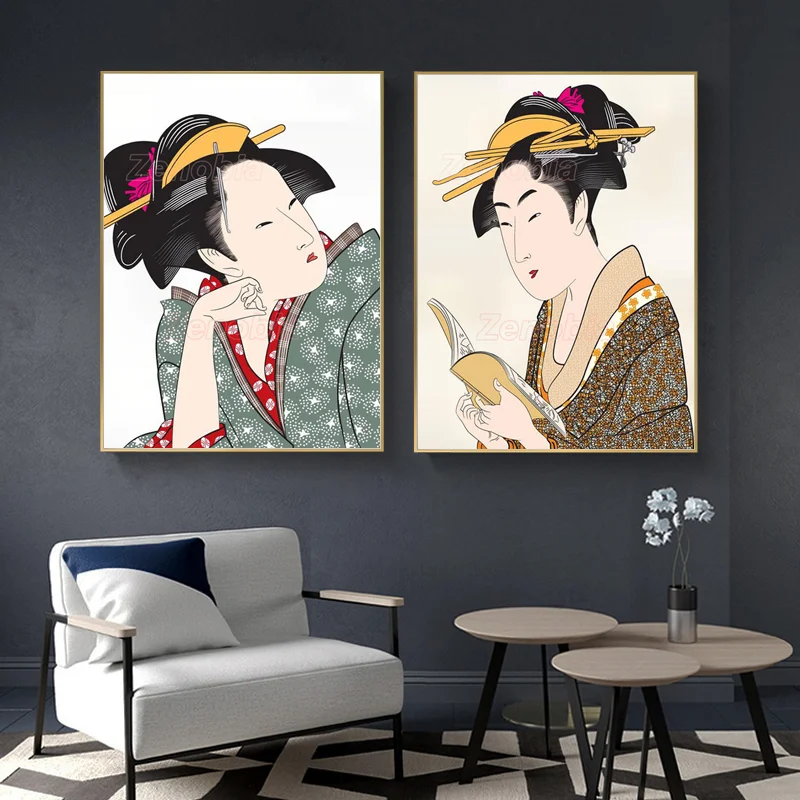 

Figure Painting Poster Folk Ancient Girl Home Decoration Hd Canvas Picture Wall Art for Bedroom Living Room Frameless Style Art