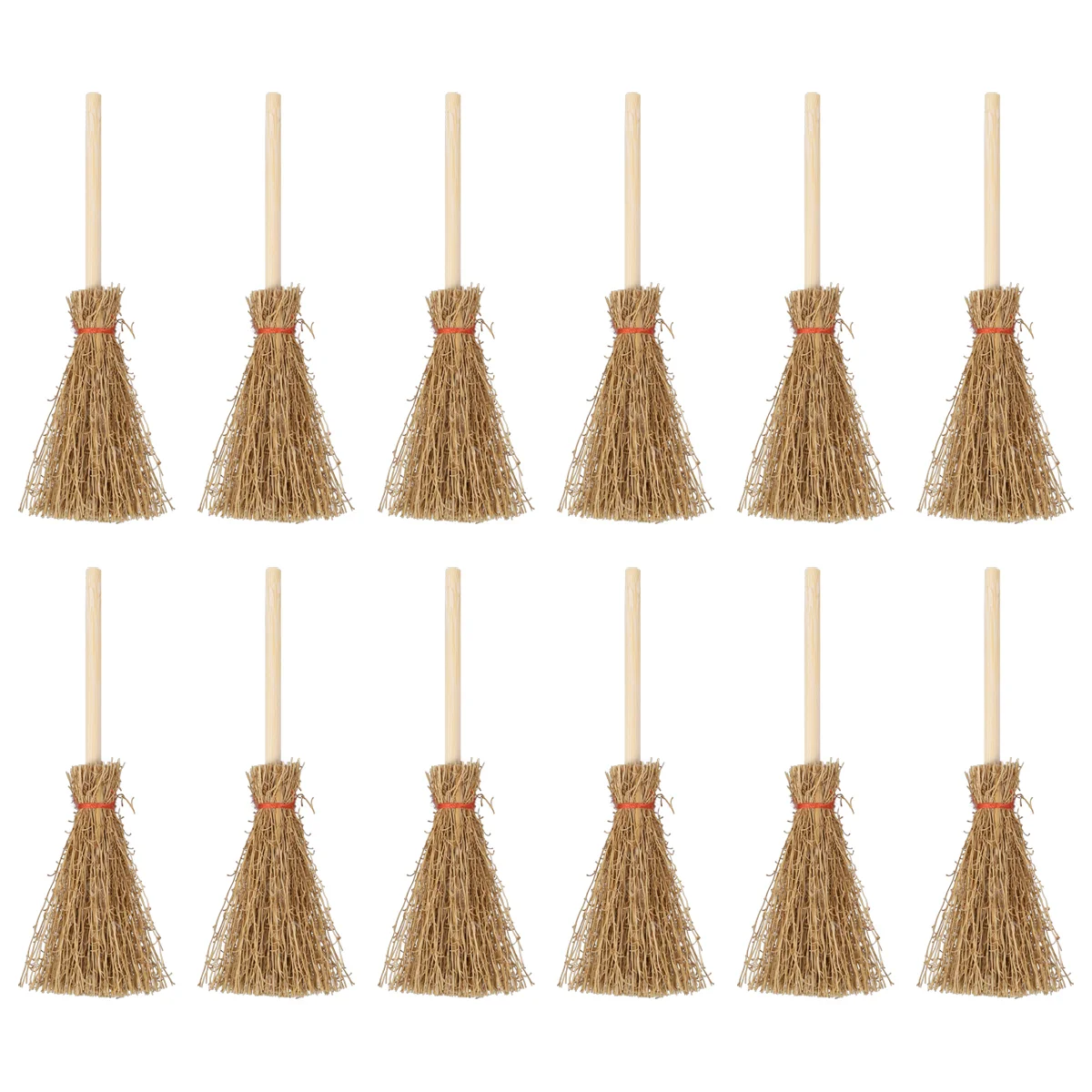 

Broom Mini Witch Halloween Witches Hanging Straw Brooms Prop Decorations Miniature Crafts Decoration Toys Decor Ornaments Party
