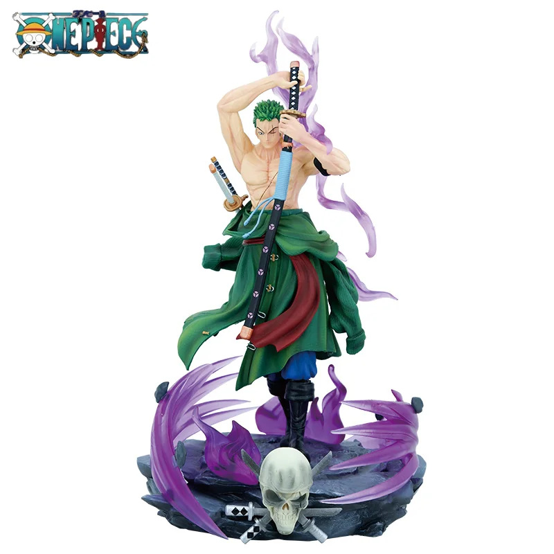 

GK One Piece Anime Action Figure Roronoa Zoro Sauron The Country Three Knife Flow Animation Ornaments Model Gift