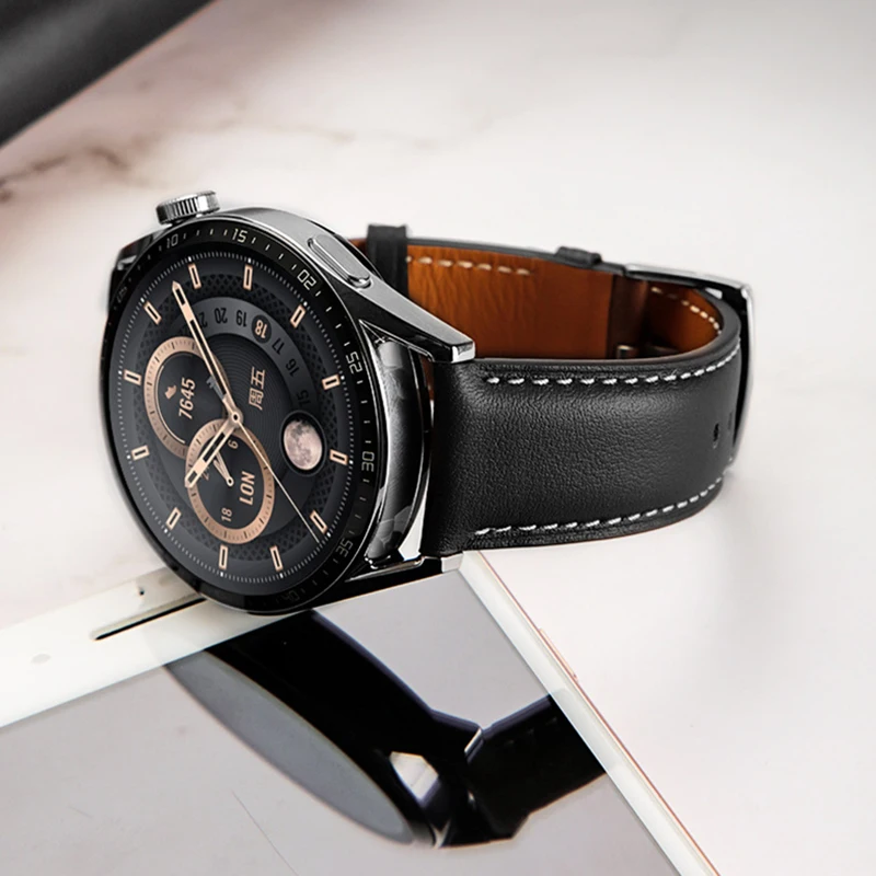 Fashion Leather Strap for Huawei Watch GT3/ GT2/GT3 Pro Wristband Watchband gt2 Pro GT Runner Replaceable Band Watch accessories