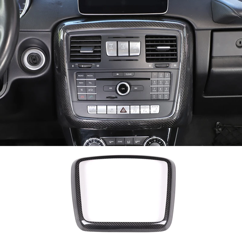 

For 12-18 Mercedes-Benz G-Class Car Central Control CD Panel Frame Real Carbon Fiber Interior Accessories