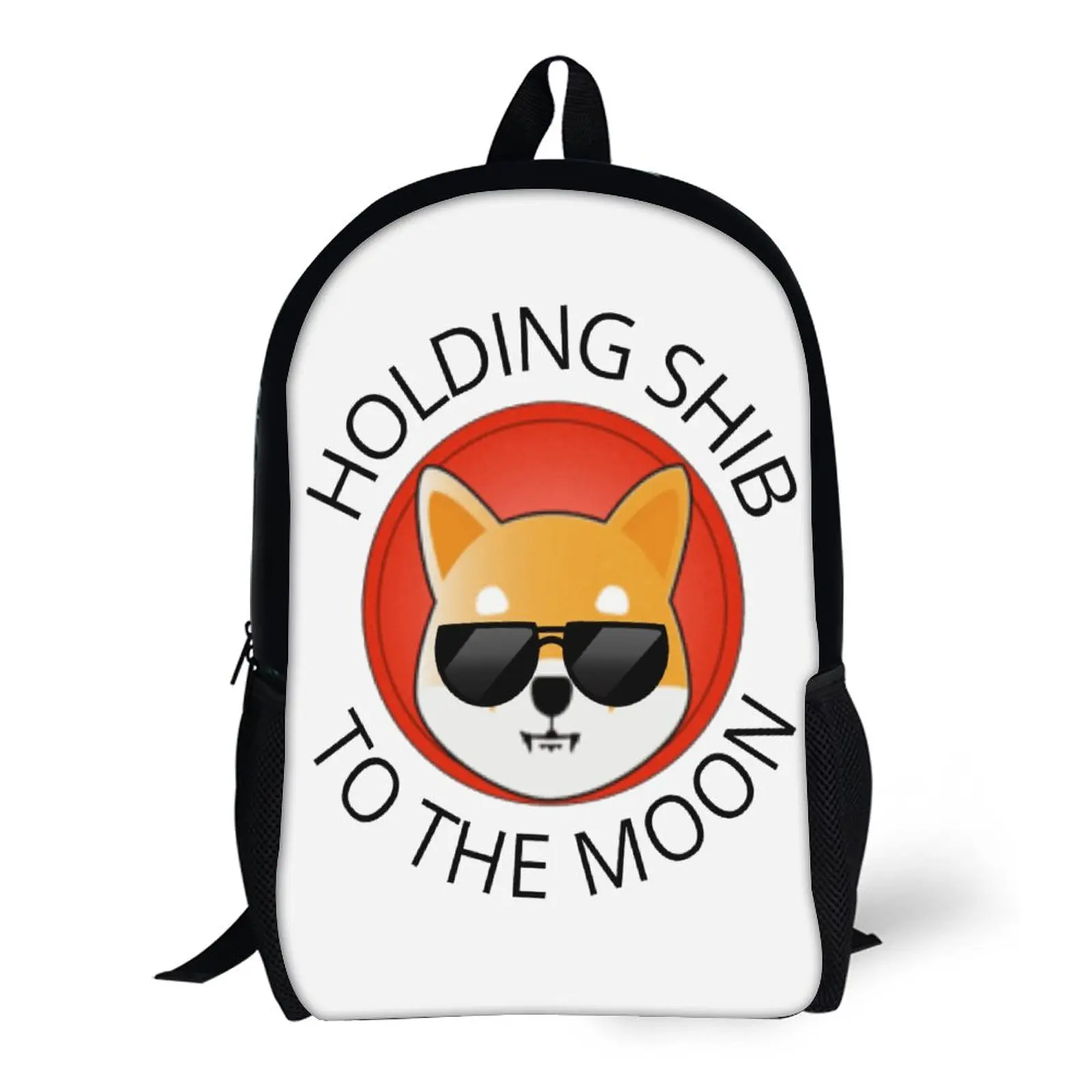 

17 Inch Shoulder Backpack Shib Coin Shiba Inu Crypto To The Moon Lasting Funny Graphic Cozy Schools Field Pack
