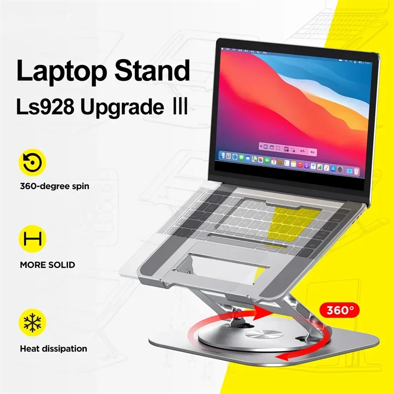 Подставка Для Ноутбука Mc Ls928 360° ° Вращающийся Складной Держатель Из Алюминиевого