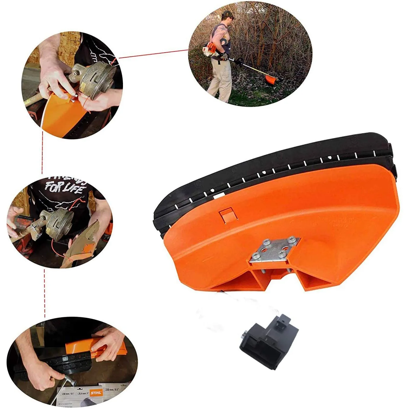 Защита триммера FS120 подходит для STIHL FS110 FS130 FS160 FS180 FS200 FS220 FS240 FS250 заменяет 4119 007 1013