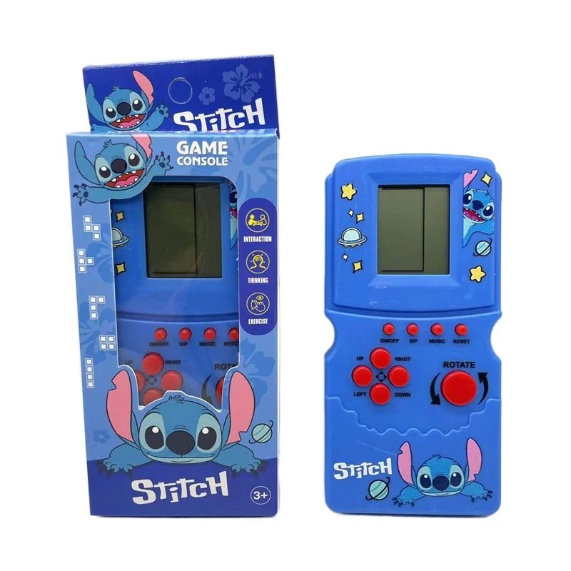 Портативная игровая консоль Disney Stitch головоломка-тетрис ретро детские игрушки