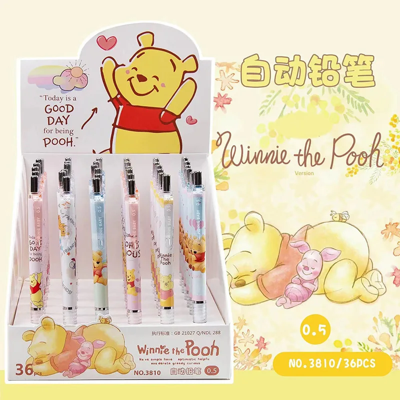 -free 0.5 Cartoon Winnie The Pooh Automatic Pencil Cute Pencil Stationery