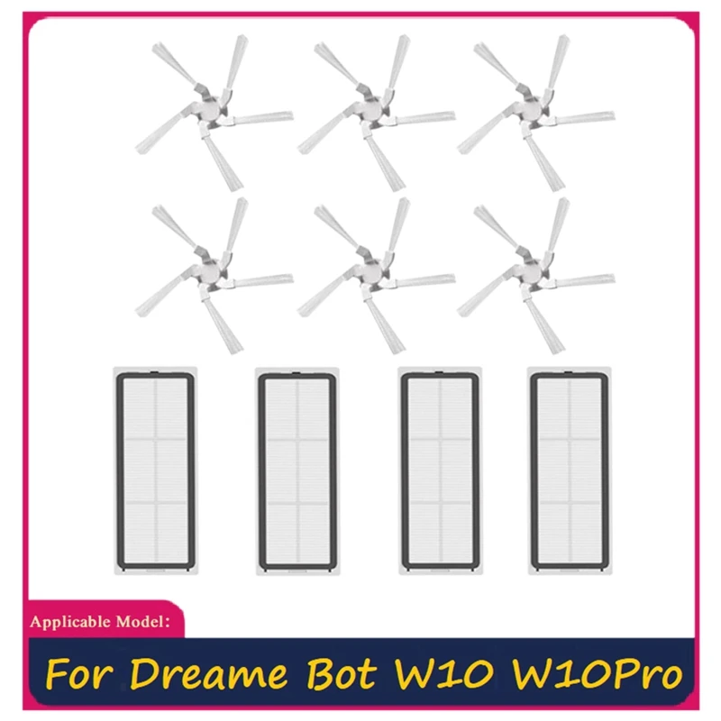 

10Pcs Washable HEPA Filter Side Brush For Xiaomi Dreame W10/W10 Pro Robot Vacuum Cleaner Replacement Spare Parts