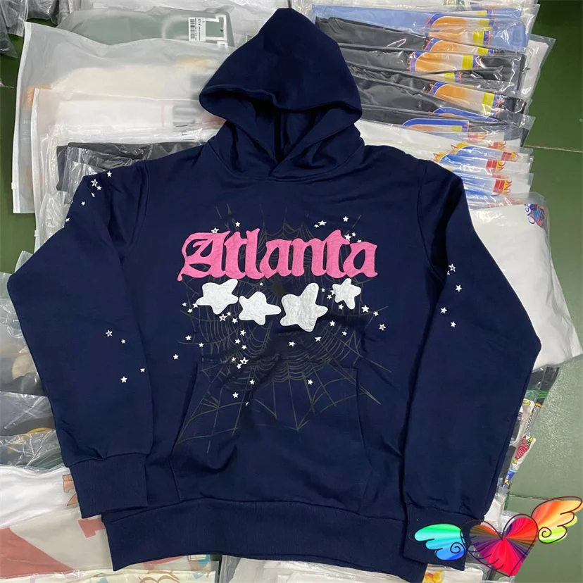 

2023 Multiple Stars Sp5der Hoodie Men Women Hip Hop Young Thug Atlanta Hoodie Spider Sweatshirts Foam Logo 555555 Web Pullovers