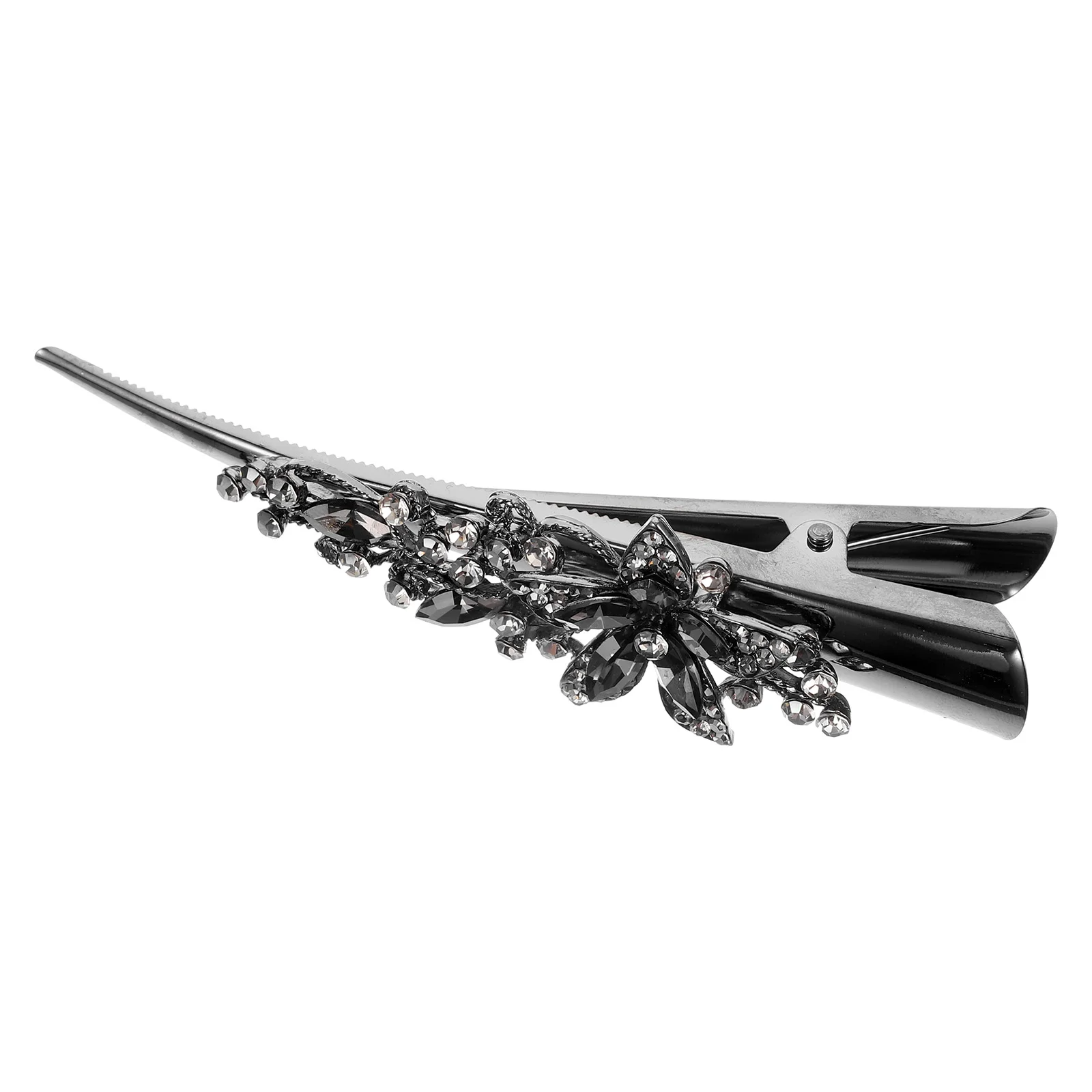 

Bling Hair Clips Decorative Women's Rhinestone Barrette Alligator Fine Sparkly Sparkle Metal Duckbill
