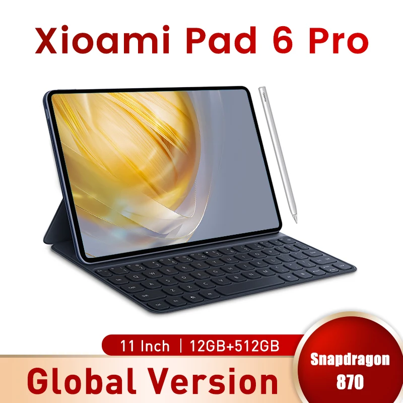 

2023 New Global Version Tablet Android 12.0 Pad 6 Pro 12GB+512GB Snapdragon 870 Tablets PC 5G Dual SIM Card or WIFI HD 4K Mi