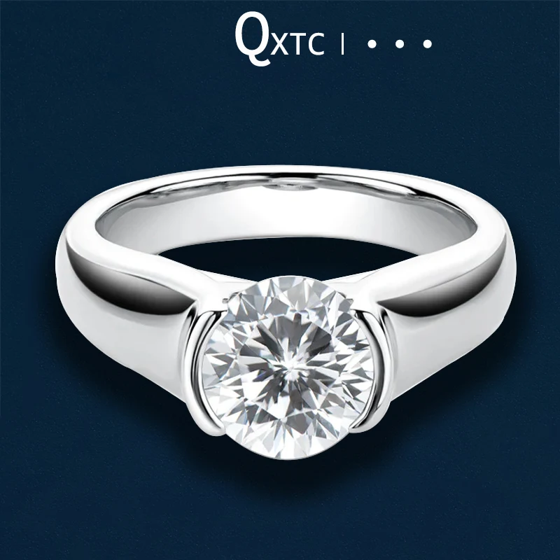 Обручальные кольца Solitiare с муассанитом 1 5 карата для женщин 100% стерлинговое