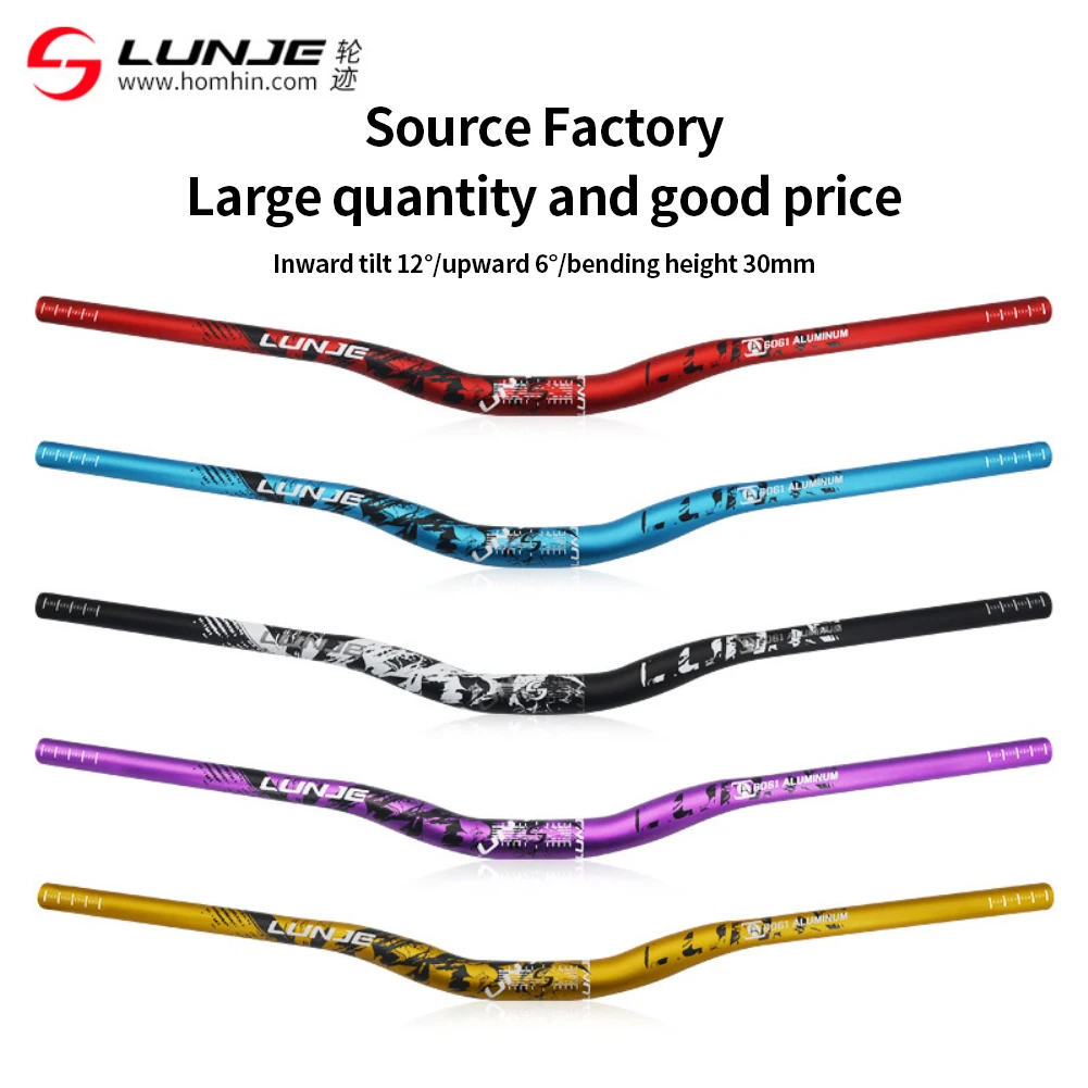 

Mountain Bike Handlebarlebar Aluminum Alloy Multiple Uses Lunje Downhill Handlebar Horizontal Bicycle Accessories 720mm 780mm