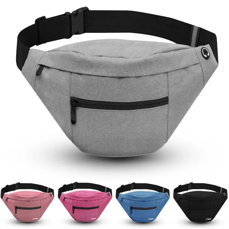 

Fanny Pack for Women or Men, Waist Bag for Traveling Running Casual Bag Gray