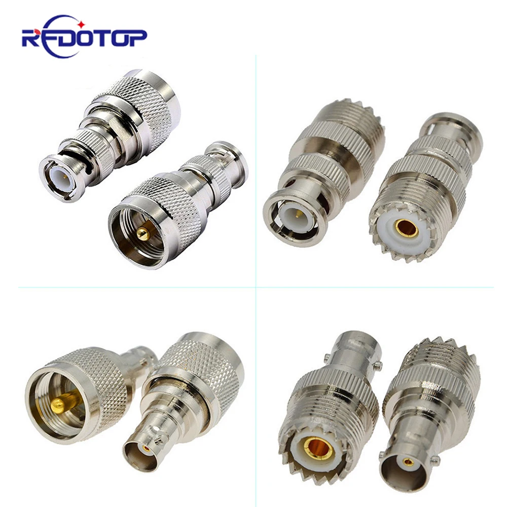 

2Pcs/Lot 4 Types BNC Male/Female to UHF PL259 SO239 RF Coaxial Coax Adapter Connector