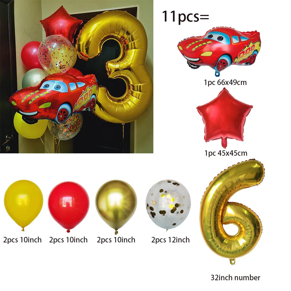 

Набор воздушных шаров Disney Молния Маккуин 11 шт