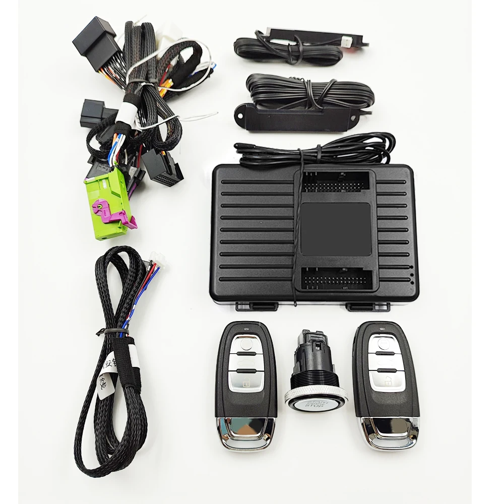 PLUSOBD для Audi A6 2006-2011 Автомобильная система сигнализации Keyless Entry Go Engine Start Stop с