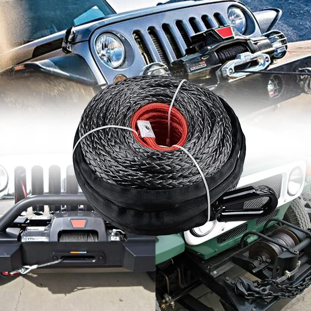 1/2inch x 92ft  Synthetic Winch Rope for ATV UTV Truck Boat Ramsey KFI