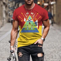 summer street explosions personality 3d printed mens t shirt classic casual round neck short sleeve fashion loose plus size