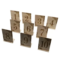 10 pieces table numbers for wedding reception wooden table number with base display stands seat numbers for party events