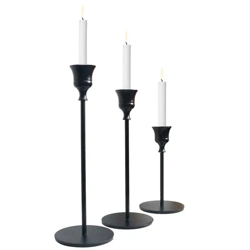 S For Candlesticks Candlestick Holder Set Of 3 Metal Taper Candle Holder Candlestick Holder Candle Holder Rustic