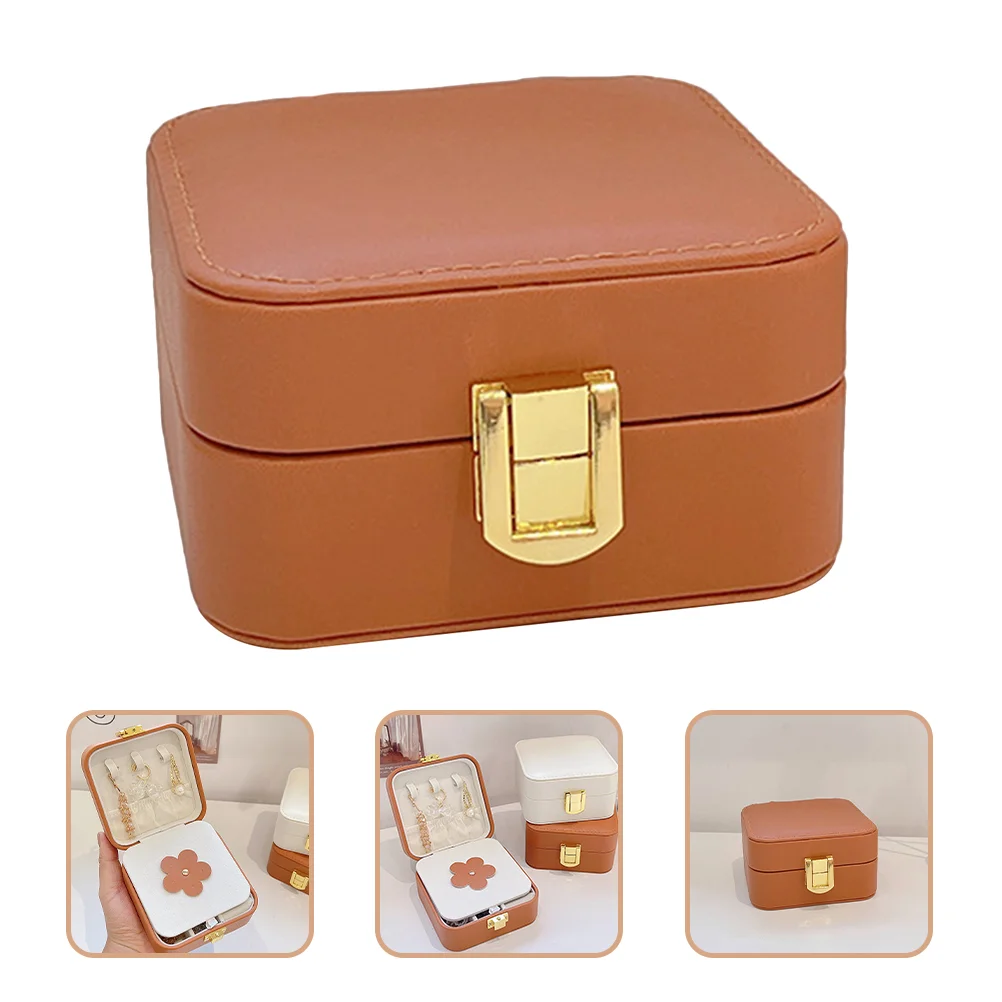 Jewelry Box Case Organizer Trinket Storage Small Earring Mini Decorative Holder Travel Portable Tiny Desktop Creative Container