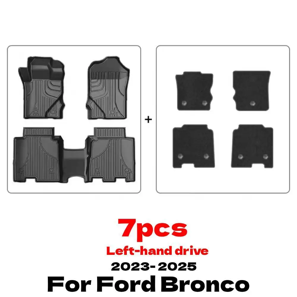 

Всепогодные коврики TPE, грузовой вкладыш для Ford Bronco, 4-дверный, 2023-2025 (не для Bronco Sport), легко чистится