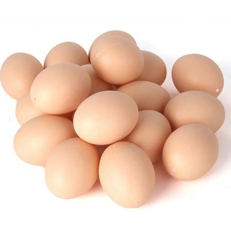 

5 pcs Hatching Egg Hen Poultry Hatch Breeding Simulation Fake Plastic Artificial Eggs DIY Painting Easter Egg Educational Toy