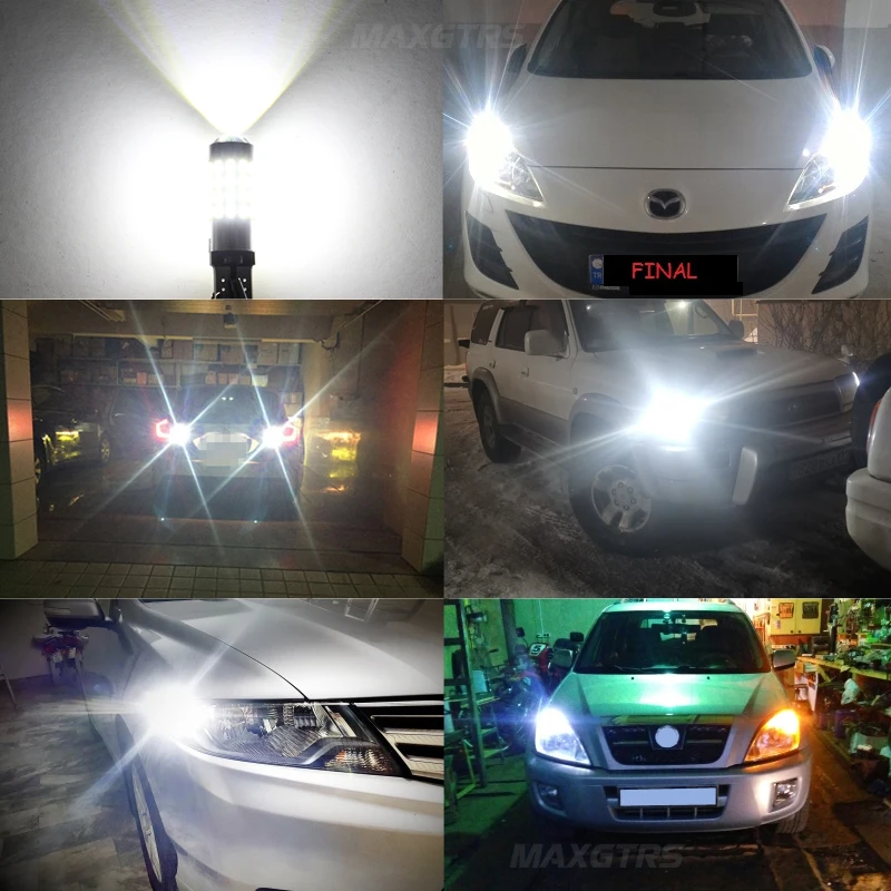 2 шт. T10 светодиодная лампа CANBUS без ошибок 3014SMD 54 светодиода W5W 194 168 для авто габаритный парковочный фонарь боковой габаритный фонарь белый (art.: 3920cbc617206) - 3920cbc617206