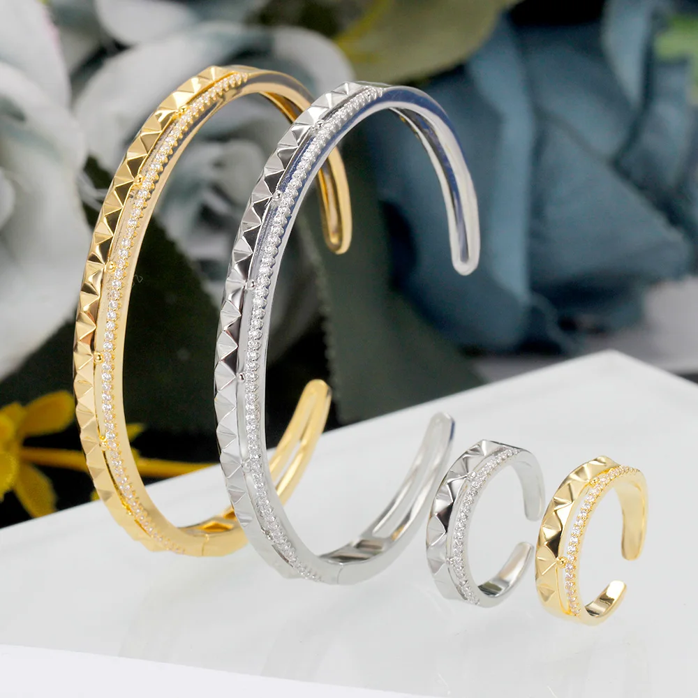 

BrideTalk, высокое качество, 2 шт., браслет и кольцо, ювелирные изделия, товар для женщин, подарок для вечеринки, свадебный аксессуар для помолвки