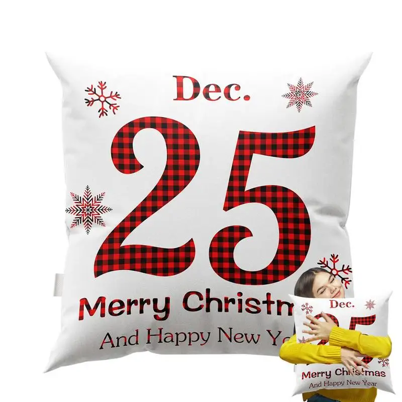 

Christmas Throw Pillow Covers Holiday Christmas Pillow Cover Winter Holiday Farmhouse Pillowcase Cotton Linen Cushion Case For