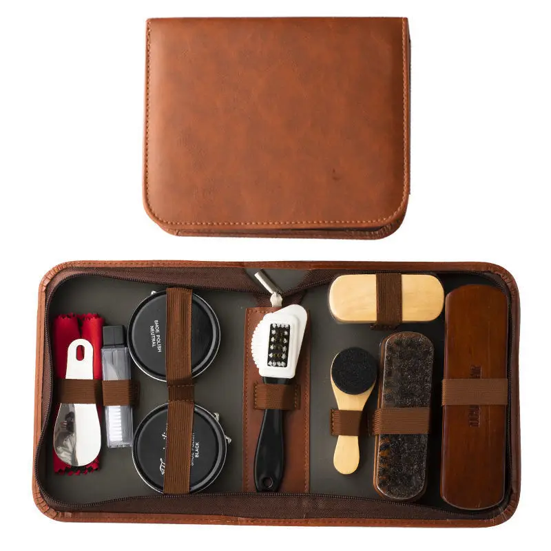 

Xiaomi 11pieces Shoe Polish Cloth Shoe Oil Wax Horse Hair Brush Sheep Oil Shoe Polish Brush Tool Set Travel Portable Polishing
