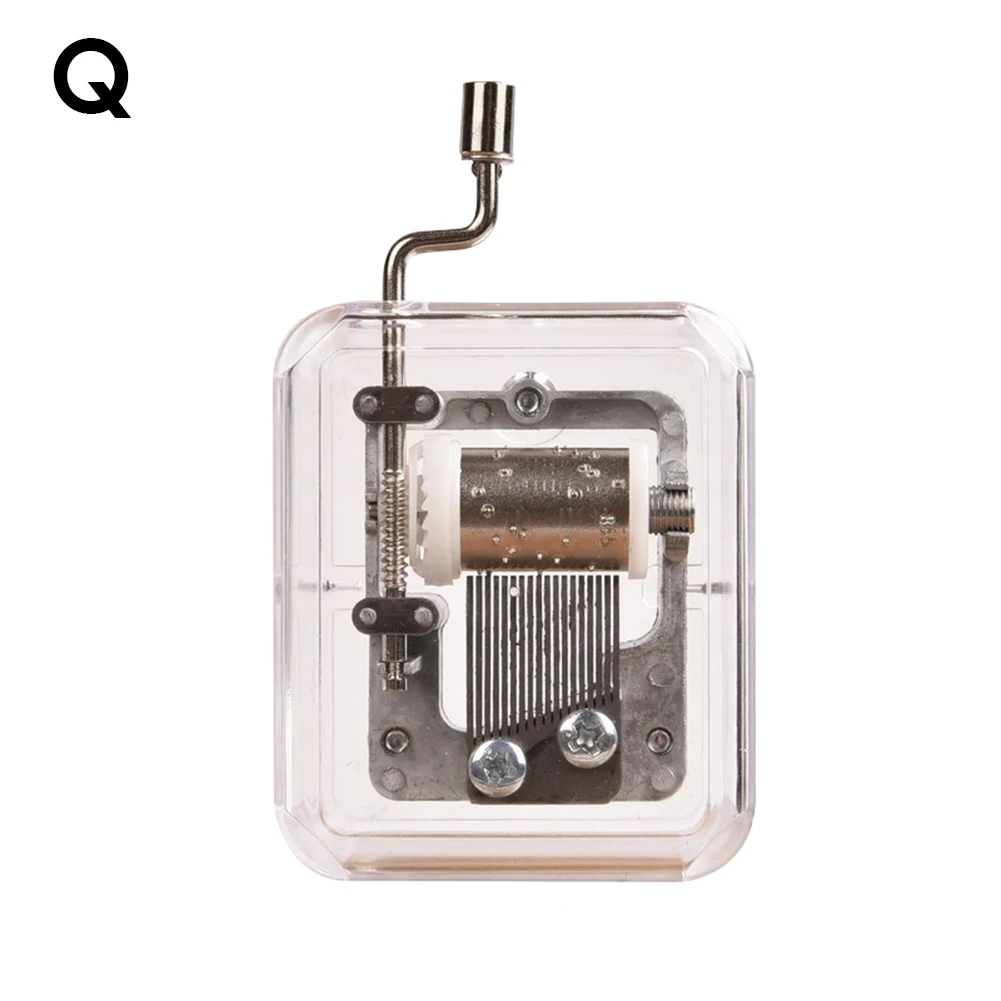 

Pcs 20styles Mini Hand Cranking Music Movement DIY Movement Transparent Music Box Merry Christmas A Variety Of Music Available