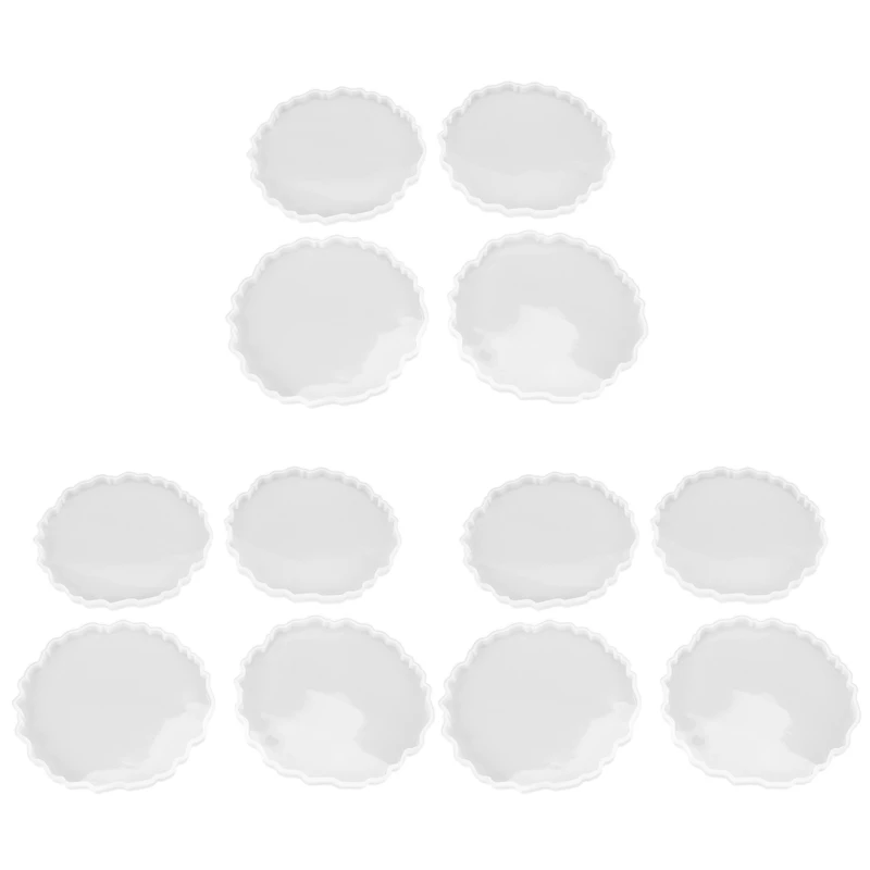 

HOT SALE 12 Pcs Silicone Agate Coaster Resin Casting Making Mold,Coaster Epoxy Molds Craft DIY, Home Decoration