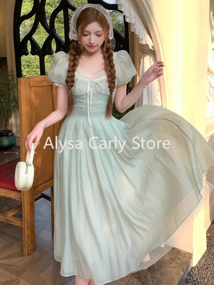 Платье длинное сказочное с пышными рукавами