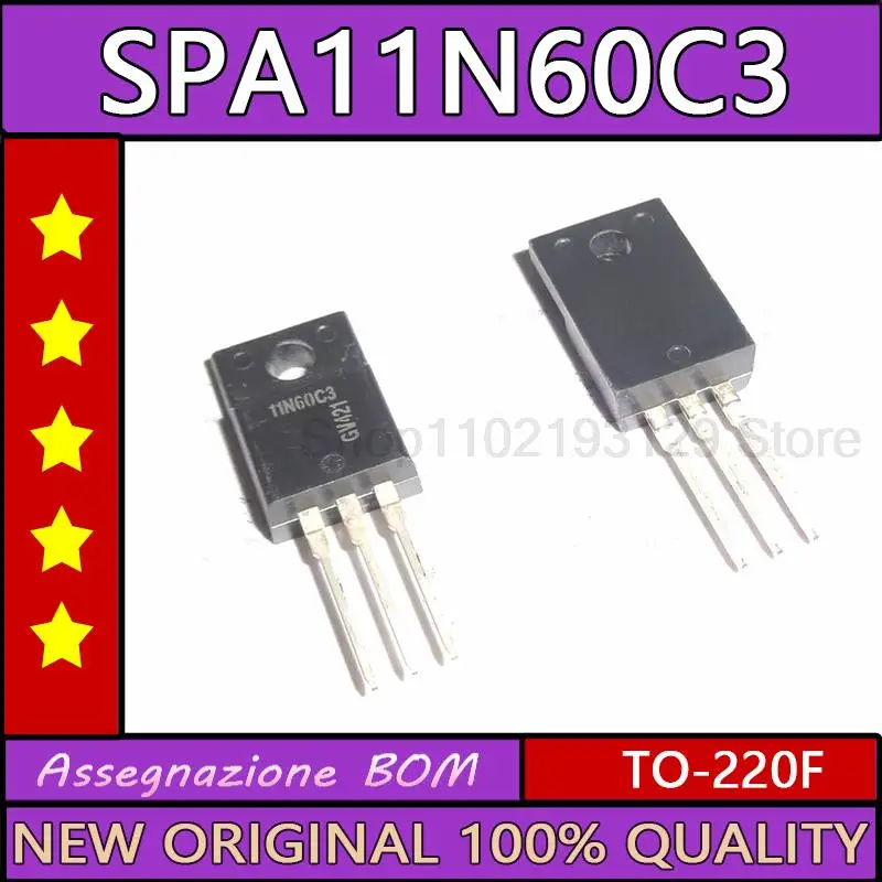 5PCS SPA11N60C3 11n60c3 TO-220F.