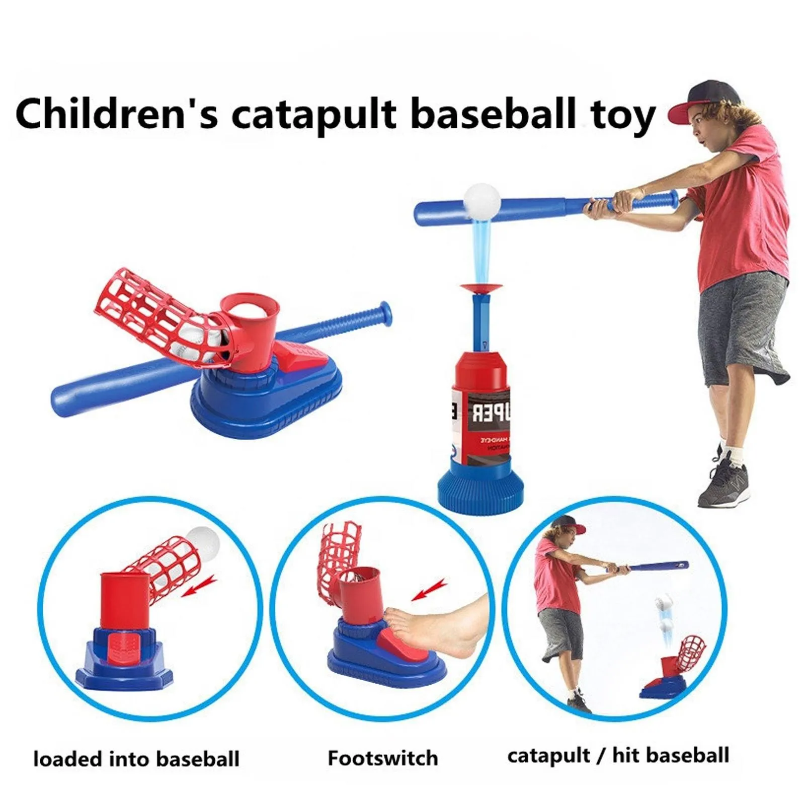 

Creative Baseball Toy Ball Lancher Machine Set Children Ejection Sports Fitness Outdoor Children Baseball Excercise Toys Tools