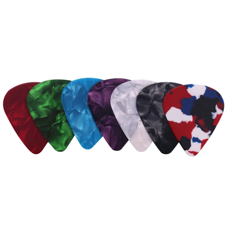 

0,46 мм стильные цветные медиаторы для гитары, медиаторы для басов-50 шт. в упаковке