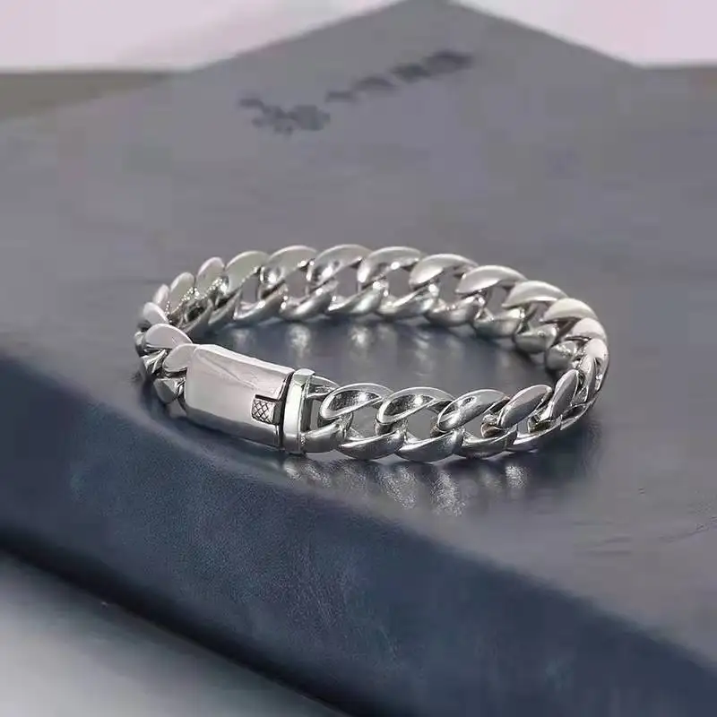 

LongLongjinsu S925 Новый минималистичный панк браслет с открытым телом Корейская версия модный парный браслет подарок для пары