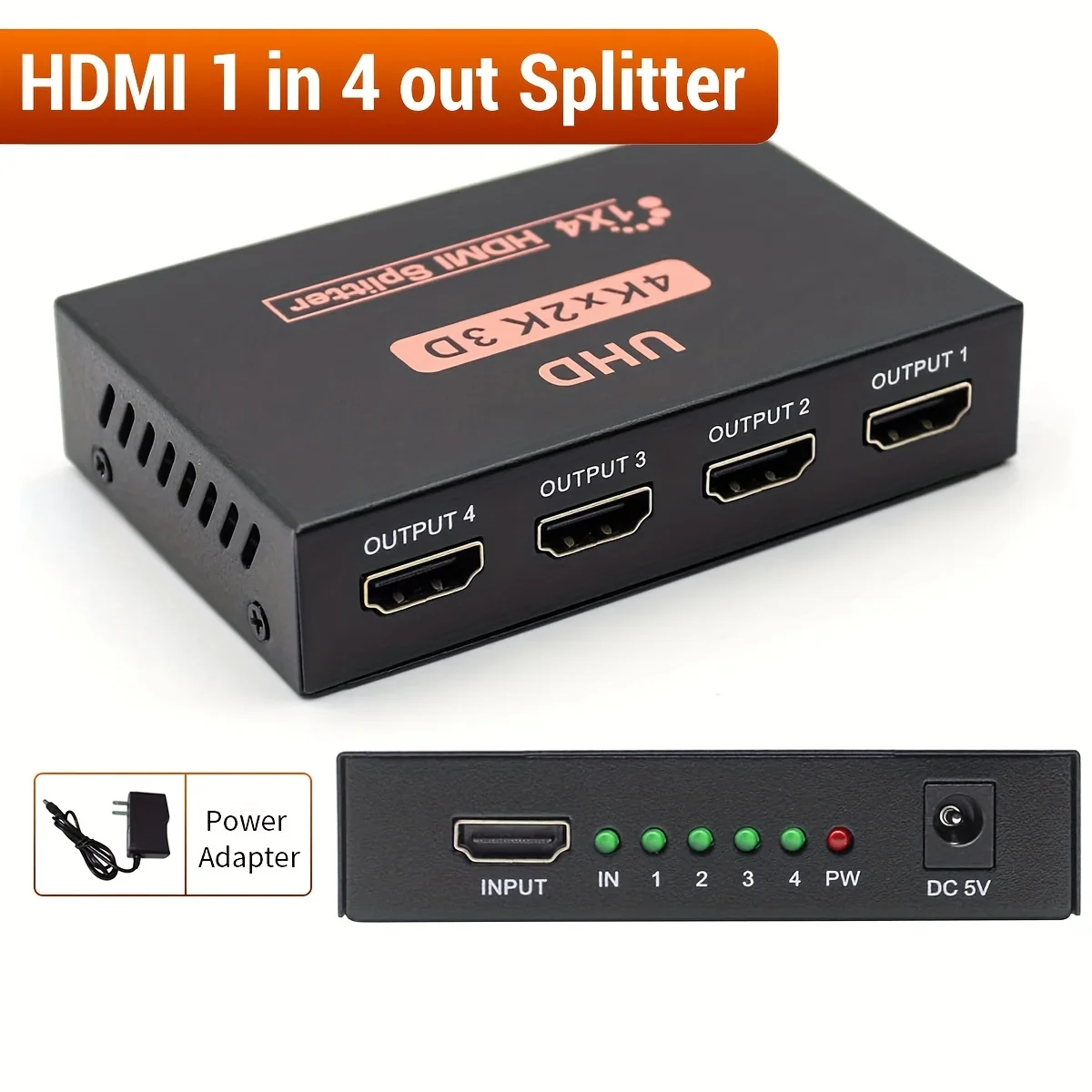 

OOZCC HDMI сплиттер 1x4 4K 30 Гц 1 в 4 выход