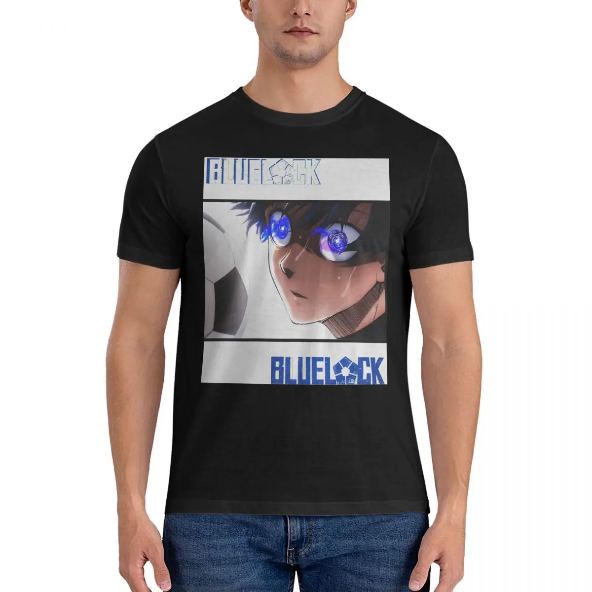 Мужская хлопковая футболка B-BLUE