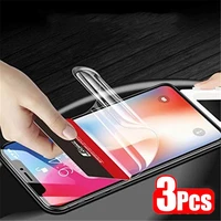 3pcs full cover hydrogel film for iphone 13 12 11 pro xs max screen protector for iphone se 2020 xr x 7 6s 8 plus film not glass