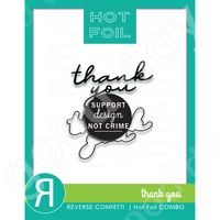 new hot foil combo thank you metal cutting dies scrapbook diary decoration stencil embossing template diy greeting card handmade