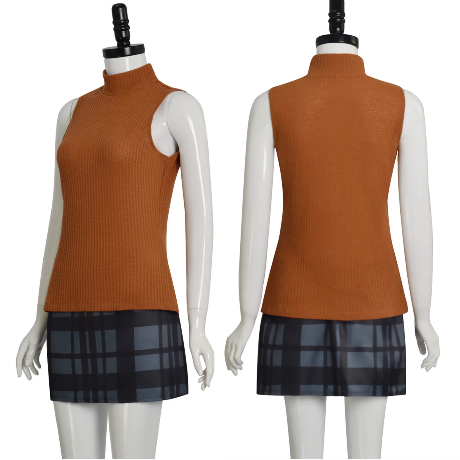 

Ashley Graham Women Cosplay Party Costume Adult Girls Shirt Skirt Wig Suits Halloween Carnival Disguise Costume