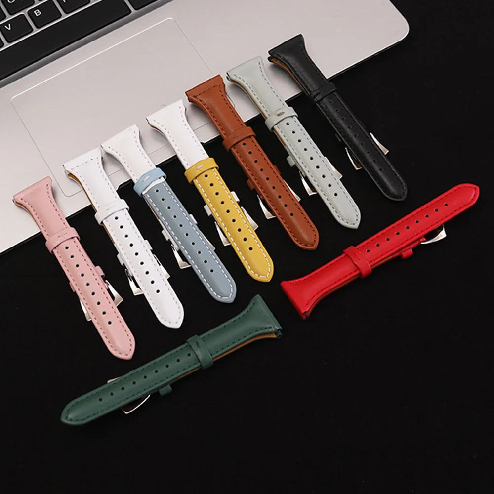 

10 Color Top Leather Watchband Slim 22mm Watch Strap for Samsung Huawei Fashion Waterproof Wristband for Women Men