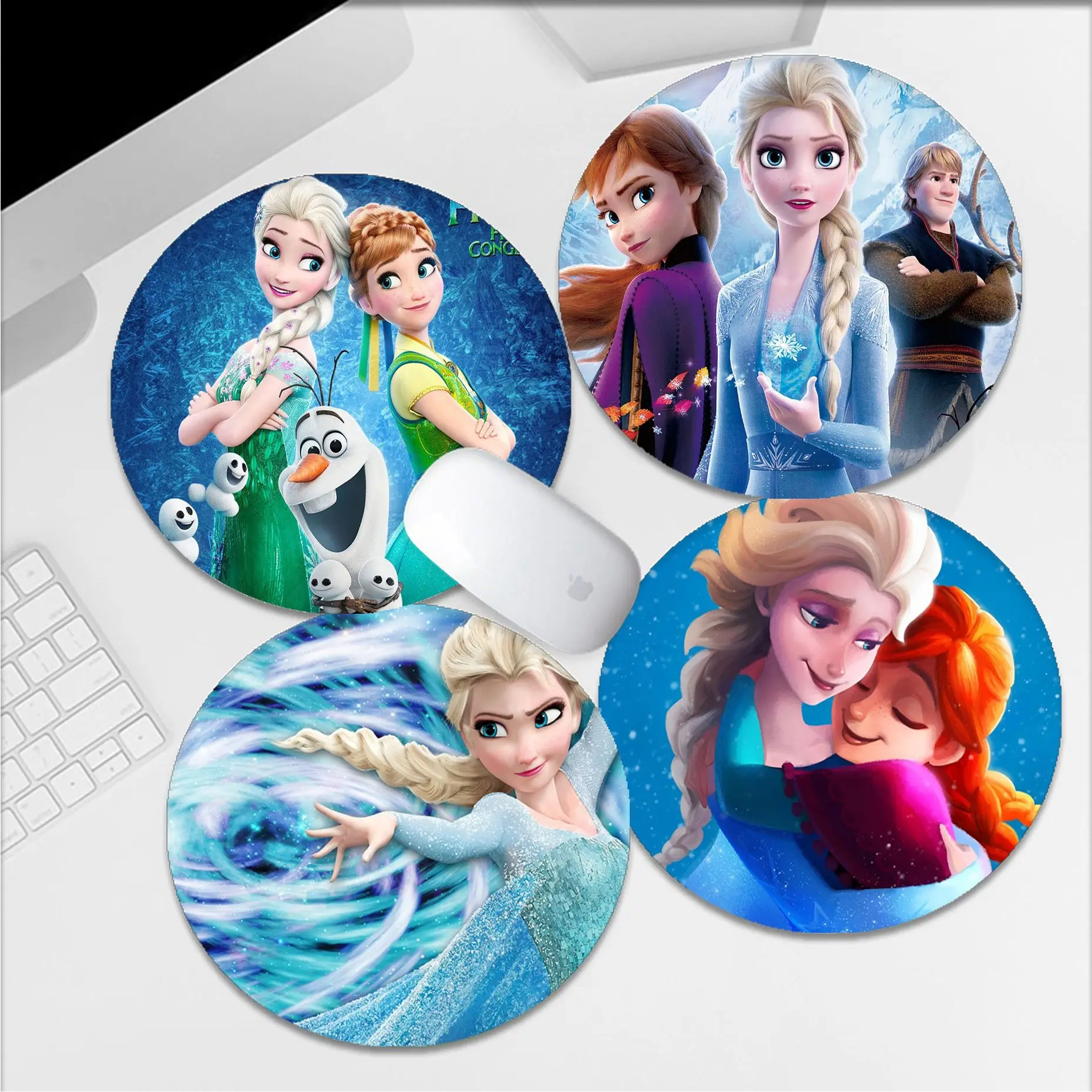 

Disney Frozen 20x20cm Round Big Promotion Table Mat Student Mousepad Computer Keyboard Pad Games Pad For PC Desk Pad