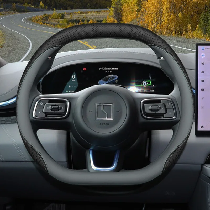 

Для Zeekr 001 ZEEKR 007 7X 2024 2025, чехол на руль автомобиля, кожаный спортивный стиль, интерьерные автоаксессуары